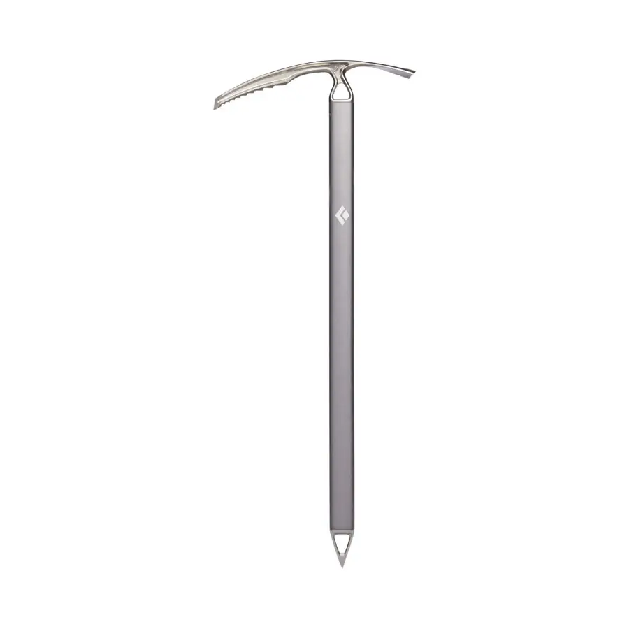 An ice axe with a shaft and metal head