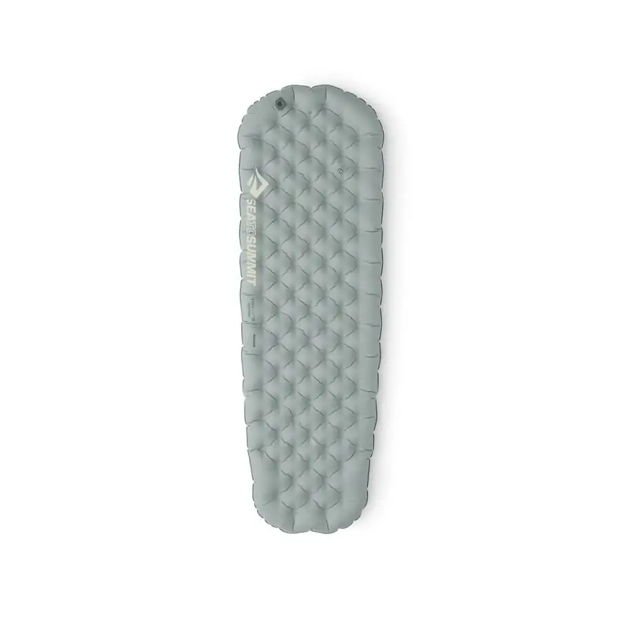 A mummy-shaped inflatable sleeping mat